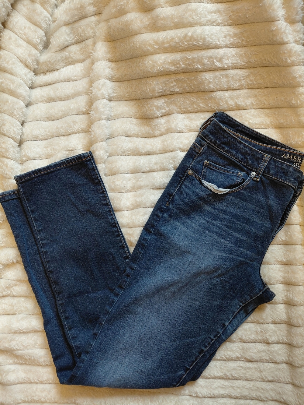 American Eagle Outfitters Women's Skinny Jeans - Dark Blue Wash